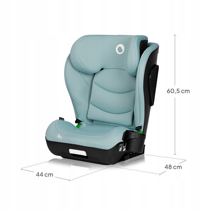 Lionelo Scaun auto i-Size Neal Verde Turquoise spatar reglabil in 4 pozitii tetiera in 10 pozitii suport sticla inclus 15-36 Kg 100-150 cm cu isofix conform ECE R129