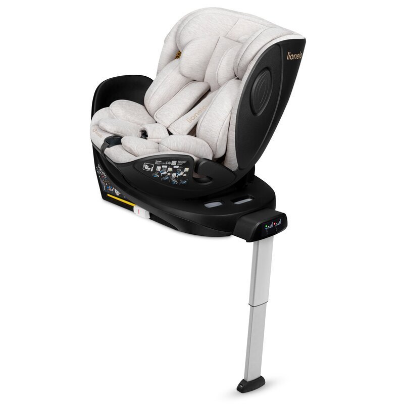 Lionelo Scaun auto Moxie Next I-Size bej 40-105 cm cu tetiera reglabila pe 8 trepte inclinare spatar in 5 pozitii si husa detasabila Conform cu R129
