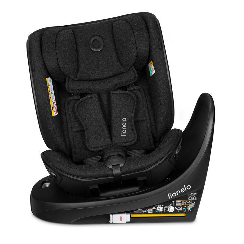Lionelo Scaun auto Moxie Next I-Size negru 40-105 cm cu tetiera reglabila pe 8 trepte inclinare spatar in 5 pozitii si husa detasabila Conform cu R129