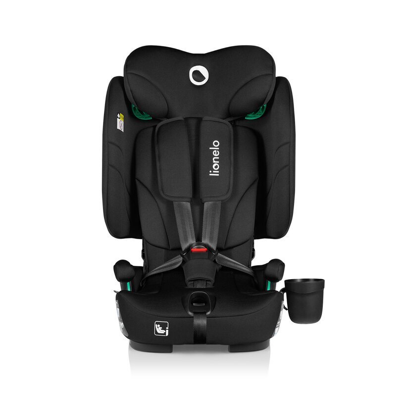 Lionelo Scaun auto Nelly Negru pliabil i-Size 76-150 cm tetiera reglabila in 15 pozitii spatar reglabil in 4 pozitii sisteme Isofix si Top Tether conform cu ECE R129