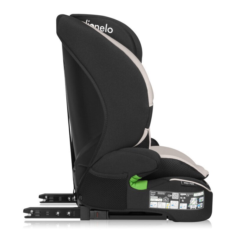 Lionelo Scaun auto pentru copii Billy Bej i-Size 76-150 cm isofix + top tether tetiera reglabila testat la impact conform cu R129