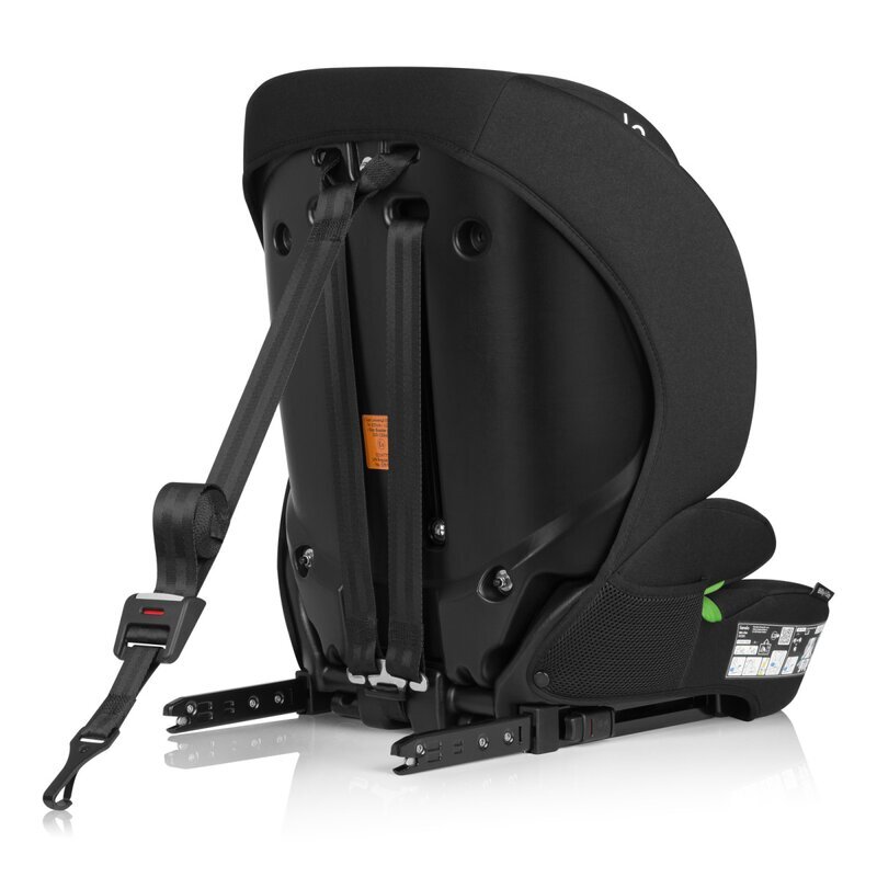 Lionelo Scaun auto pentru copii Billy Negru i-Size 76-150 cm isofix + top tether tetiera reglabila testat la impact conform cu R129