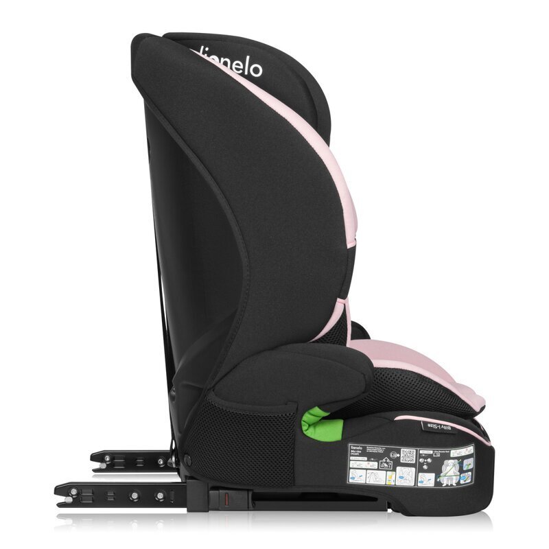 Lionelo Scaun auto pentru copii Billy Roz i-Size 76-150 cm isofix + top tether tetiera reglabila testat la impact conform cu R129