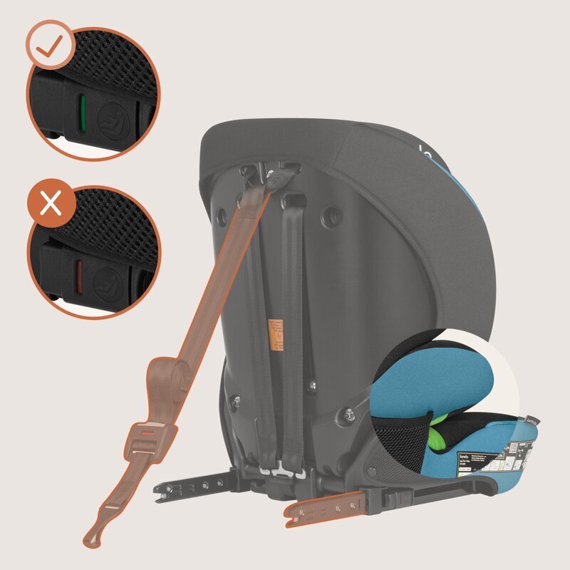 Lionelo Scaun auto pentru copii Levi Fix Albastru i-Size 76-150 cm 123 isofix + Top Tether tetiera reglabila testat la impact conform cu R129