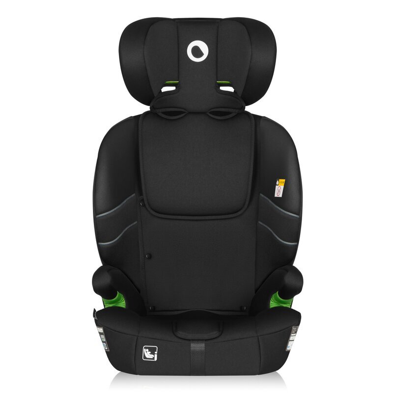 Lionelo Scaun auto pentru copii Levi Fix Negru i-Size 76-150 cm 123 isofix + Top Tether tetiera reglabila testat la impact conform cu R129