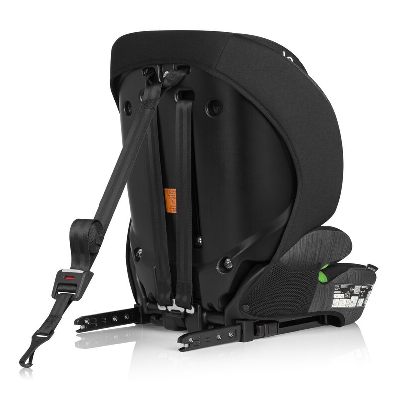 Lionelo Scaun auto pentru copii Levi Fix NegruGri i-Size 76-150 cm 123 isofix + Top Tether tetiera reglabila testat la impact conform cu R129
