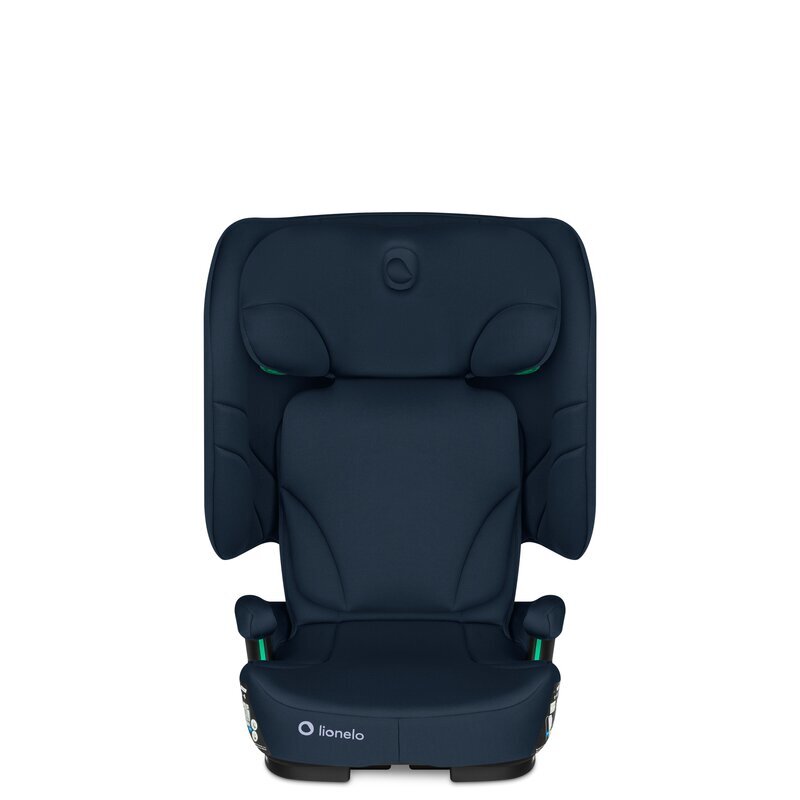 Lionelo Scaun auto pliabil Orin Albastru i-Size 100-150 cm tetiera reglabila in 14 pozitii spatar in 4 pozitii isofix+Top Tether sezut ergonomic husa transport suport sticla