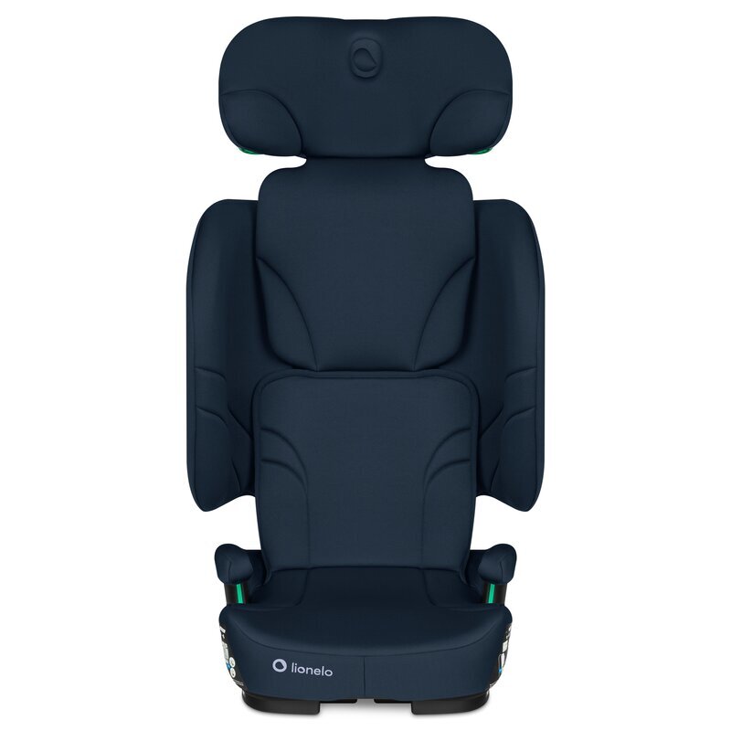 Lionelo Scaun auto pliabil Orin Albastru i-Size 100-150 cm tetiera reglabila in 14 pozitii spatar in 4 pozitii isofix+Top Tether sezut ergonomic husa transport suport sticla