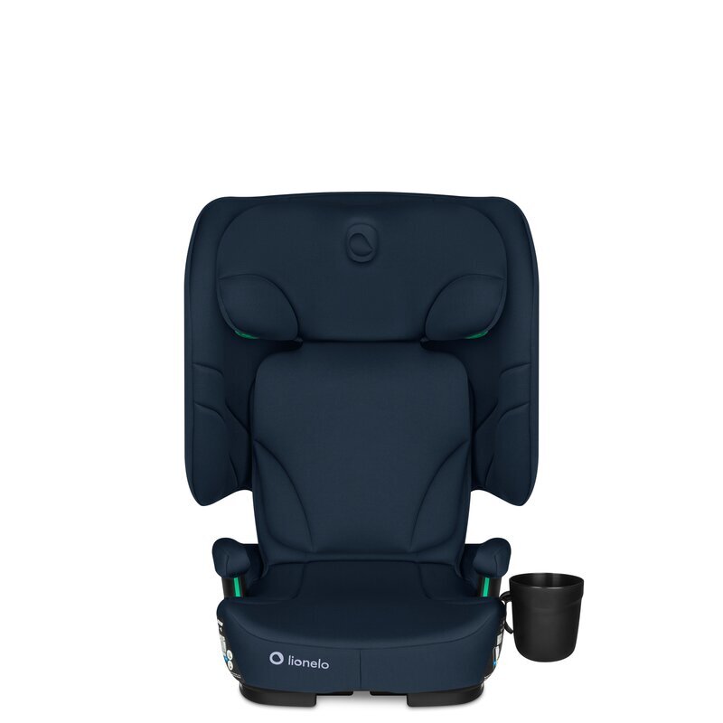 Lionelo Scaun auto pliabil Orin Albastru i-Size 100-150 cm tetiera reglabila in 14 pozitii spatar in 4 pozitii isofix+Top Tether sezut ergonomic husa transport suport sticla