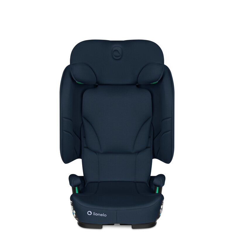 Lionelo Scaun auto pliabil Orin Albastru i-Size 100-150 cm tetiera reglabila in 14 pozitii spatar in 4 pozitii isofix+Top Tether sezut ergonomic husa transport suport sticla