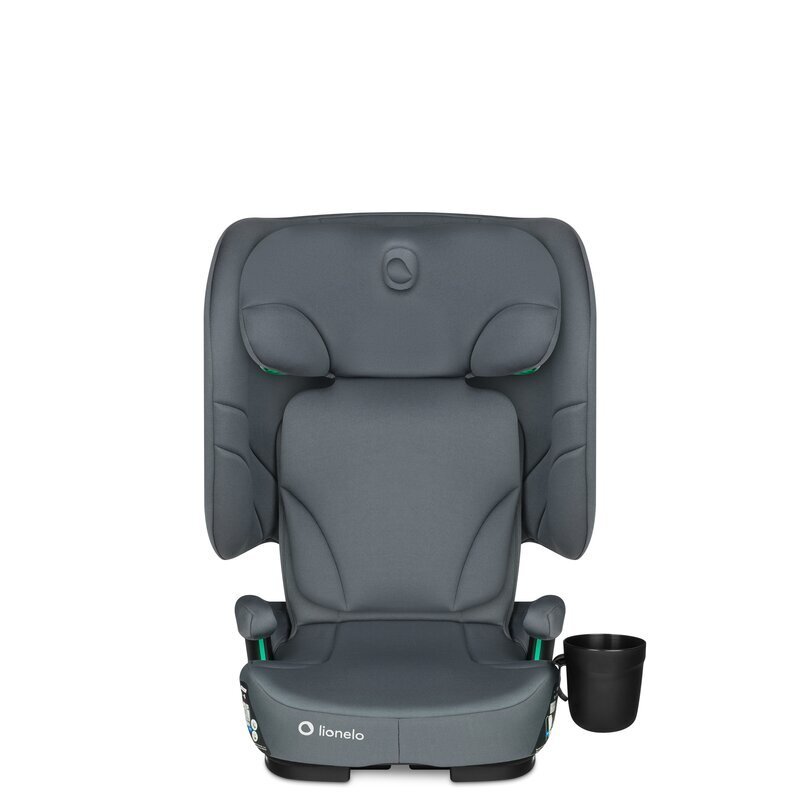 Lionelo Scaun auto pliabil Orin Gri Grafit i-Size 100-150 cm tetiera reglabila in 14 pozitii spatar in 4 pozitii isofix+Top Tether sezut ergonomic husa transport suport sticla
