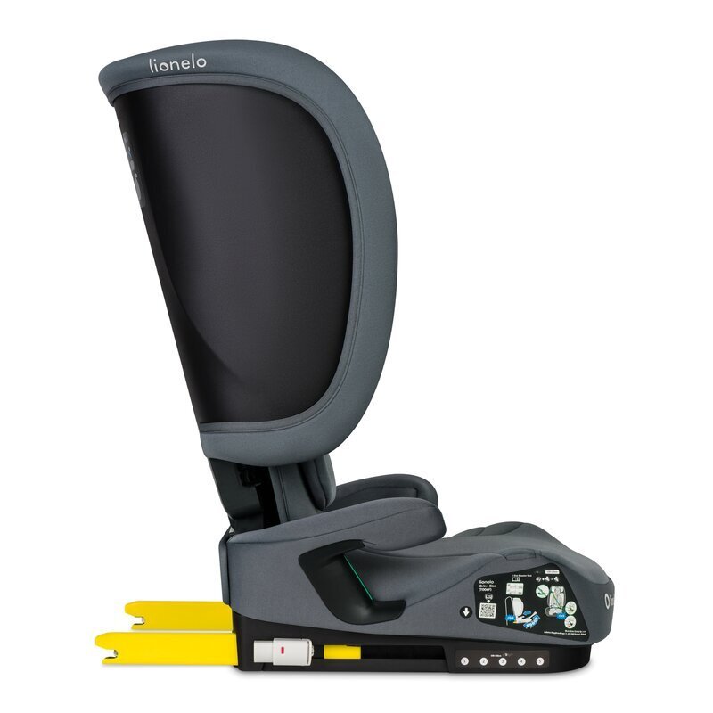 Lionelo Scaun auto pliabil Orin Gri Grafit i-Size 100-150 cm tetiera reglabila in 14 pozitii spatar in 4 pozitii isofix+Top Tether sezut ergonomic husa transport suport sticla