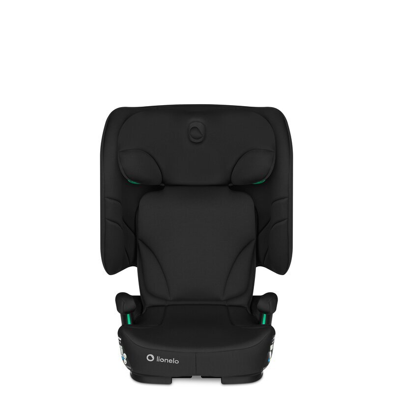 Lionelo Scaun auto pliabil Orin Negru Carbon i-Size 100-150 cm tetiera reglabila in 14 pozitii spatar in 4 pozitii isofix+Top Tether sezut ergonomic husa transport suport sticla