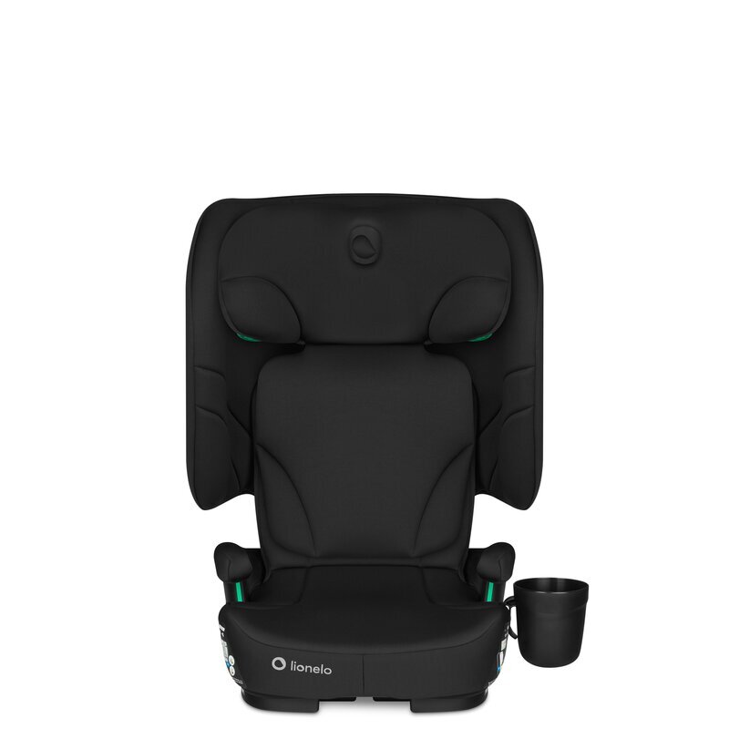 Lionelo Scaun auto pliabil Orin Negru Carbon i-Size 100-150 cm tetiera reglabila in 14 pozitii spatar in 4 pozitii isofix+Top Tether sezut ergonomic husa transport suport sticla