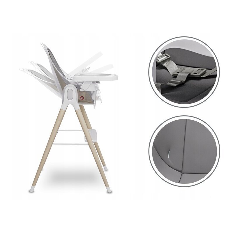 Lionelo Scaun de masa evolutiv Maya 3 pozitii de inclinare White