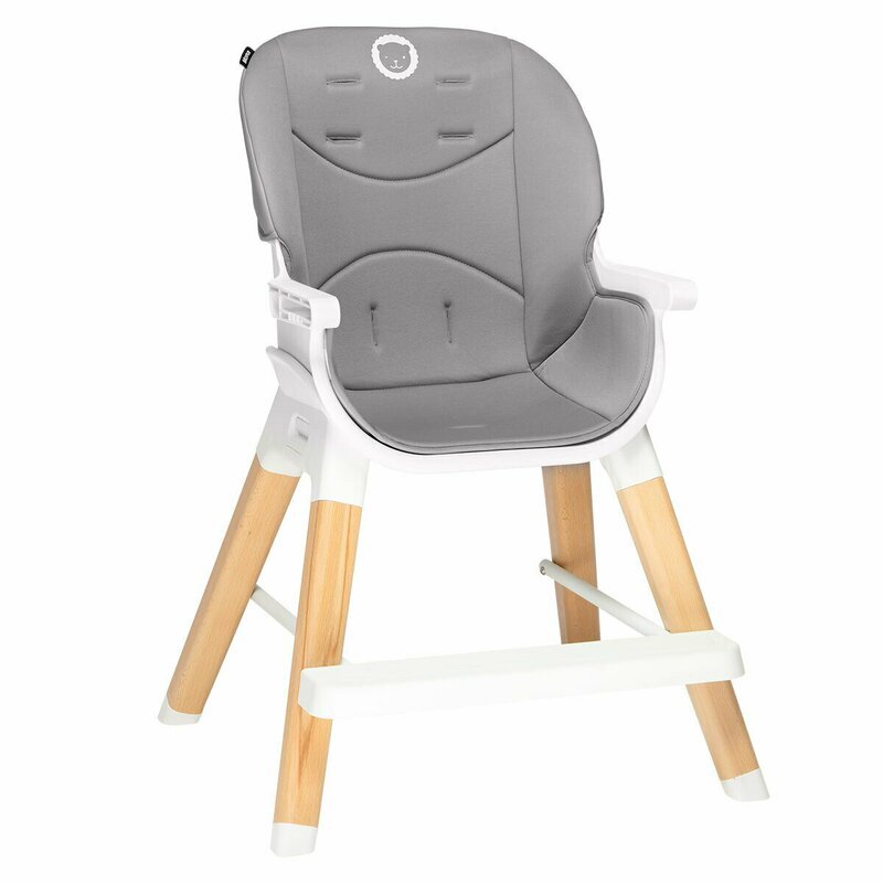 Lionelo Scaun de masa Mona 4 in 1 transformabil reglabil in inaltime in 3 pozitii Stone