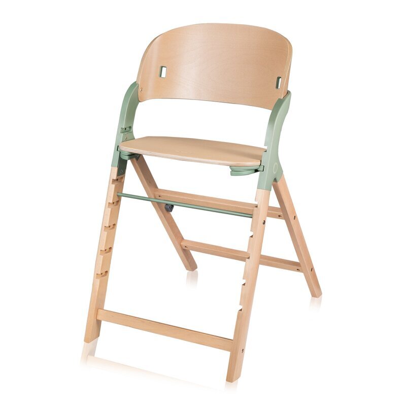 Lionelo Scaun de masa multifunctional Megan din lemn de fag 6 luni- adult reglabil pe inaltime husa impermeabila tavita silicon suport de picioare reglabil greutate maxima 110 Kg Verde