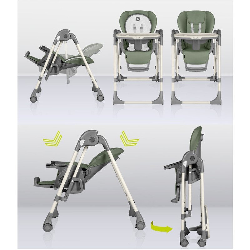 Lionelo Scaun de masa si balansoar 2 in 1 Laurice transformabil 0 luni+ Verde