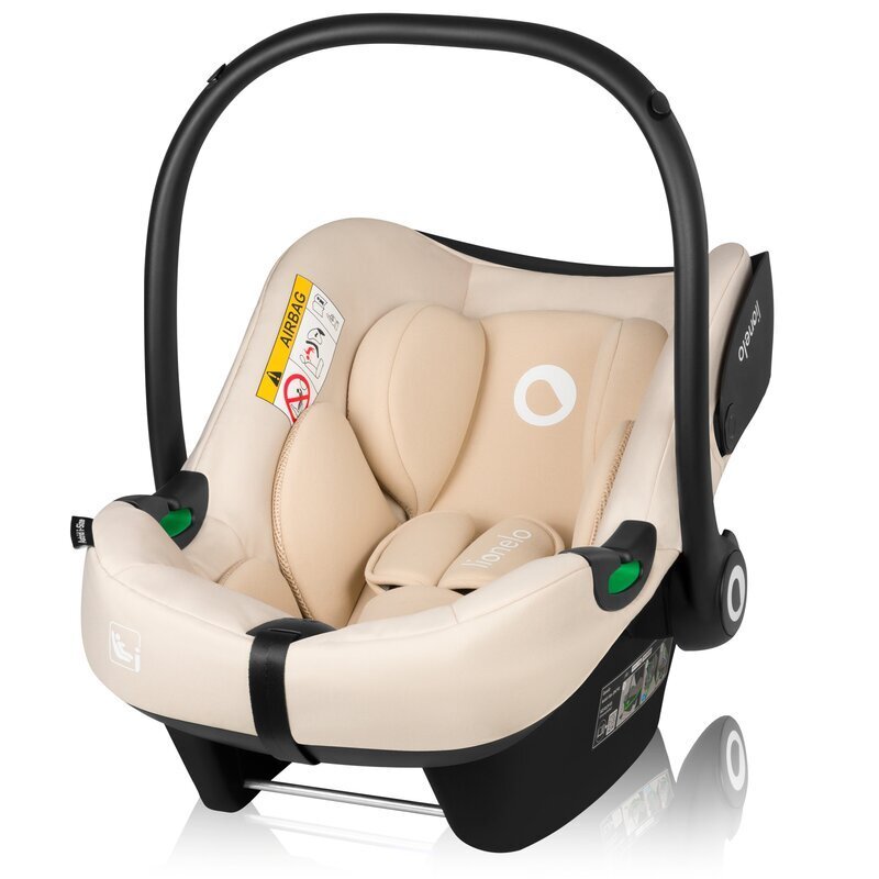 Lionelo Scoica auto i-Size Astrid Bej 0-13 kg 40-87 cm cu salteluta testat ADAC conform cu standardul european de securitate R129