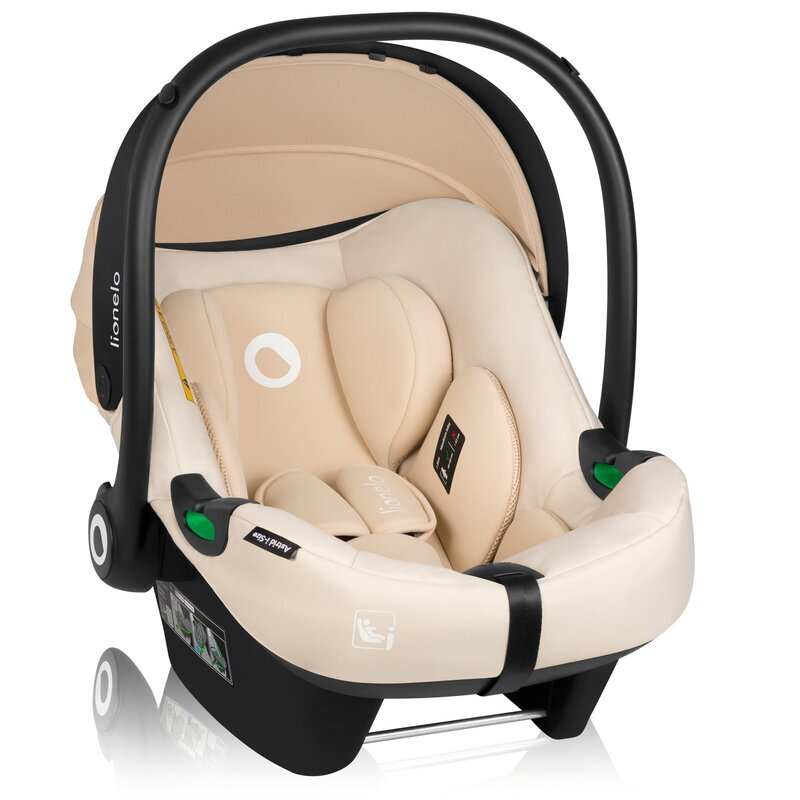 Lionelo Scoica auto i-Size Astrid Bej 0-13 kg 40-87 cm cu salteluta testat ADAC conform cu standardul european de securitate R129