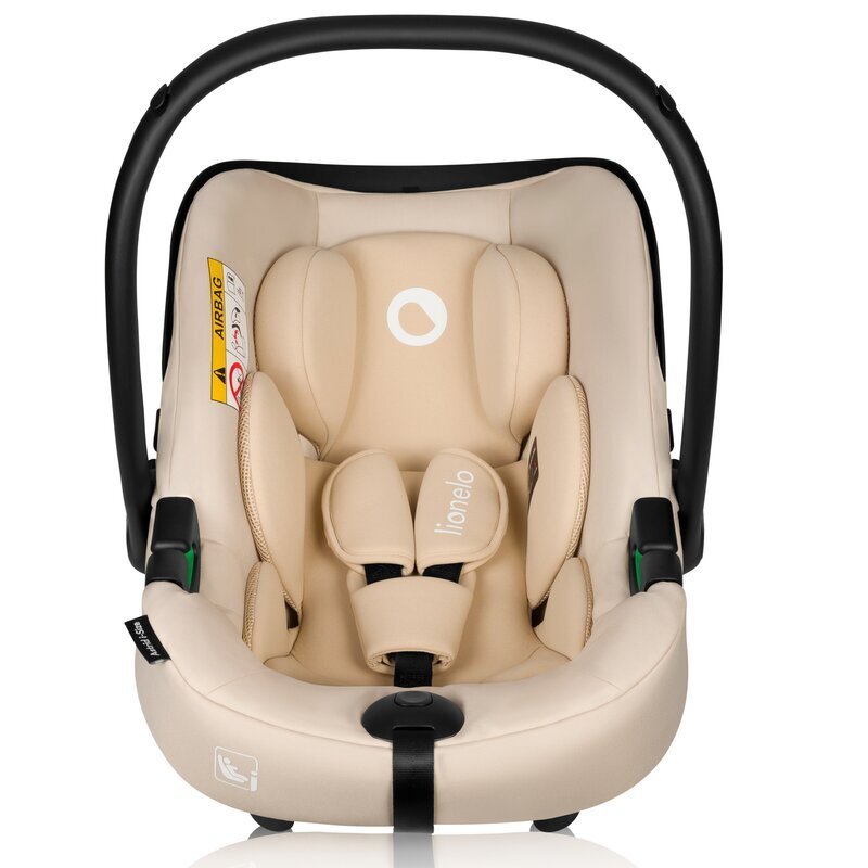 Lionelo Scoica auto i-Size Astrid Bej 0-13 kg 40-87 cm cu salteluta testat ADAC conform cu standardul european de securitate R129