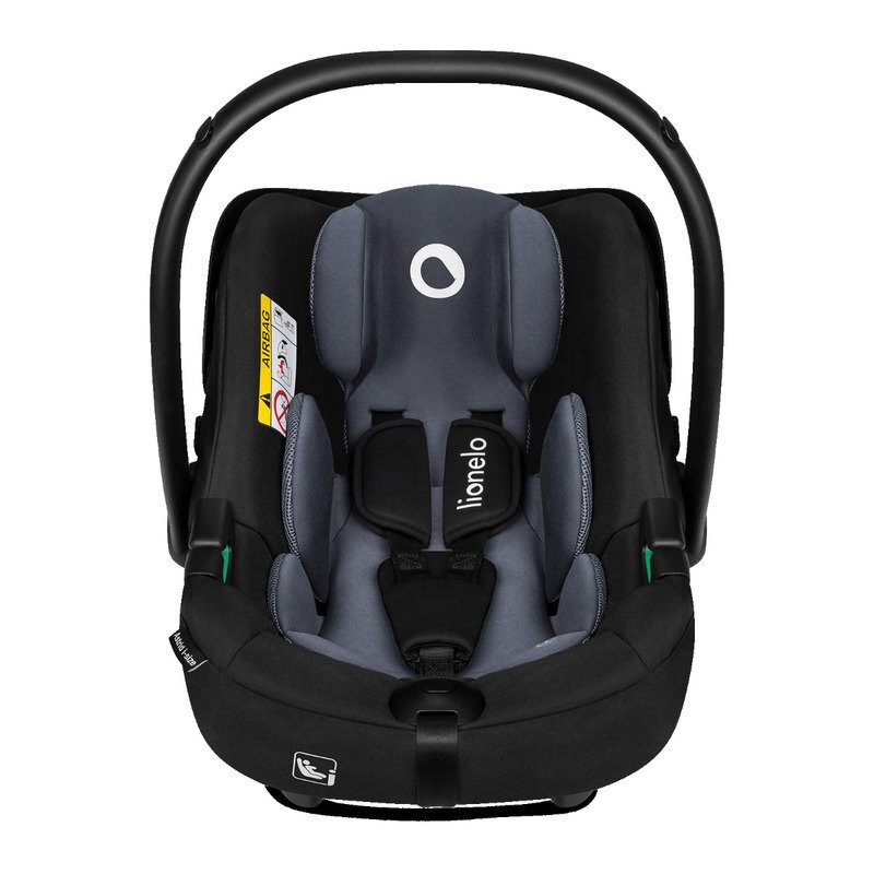 Lionelo Scoica auto i-Size Astrid NegruGri 0-13 kg 40-87 cm cu salteluta testat ADAC conform cu standardul european de securitate R129