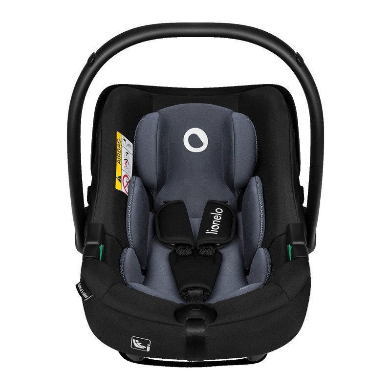 Lionelo Scoica auto i-Size Astrid NegruGri 0-13 kg 40-87 cm cu salteluta testat ADAC conform cu standardul european de securitate R129
