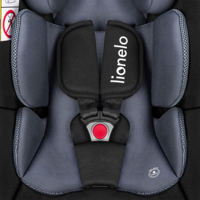 Lionelo Scoica auto i-Size Astrid NegruGri 0-13 kg 40-87 cm cu salteluta testat ADAC conform cu standardul european de securitate R129