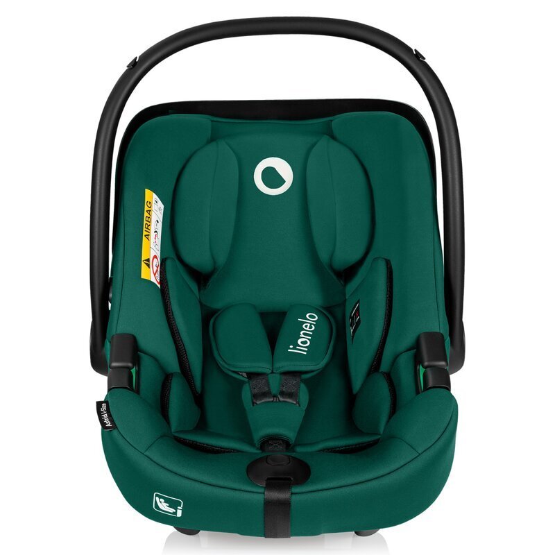 Lionelo Scoica auto i-Size Astrid Verde include baza Isofix 0-13 Kg 40-87 cm maner si capotina reglabile protectie laterala avansata Testat ADAC Conform cu R129