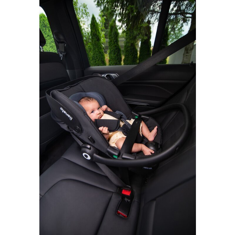 Lionelo Scoica auto i-Size Astrid Verde include baza Isofix 0-13 Kg 40-87 cm maner si capotina reglabile protectie laterala avansata Testat ADAC Conform cu R129