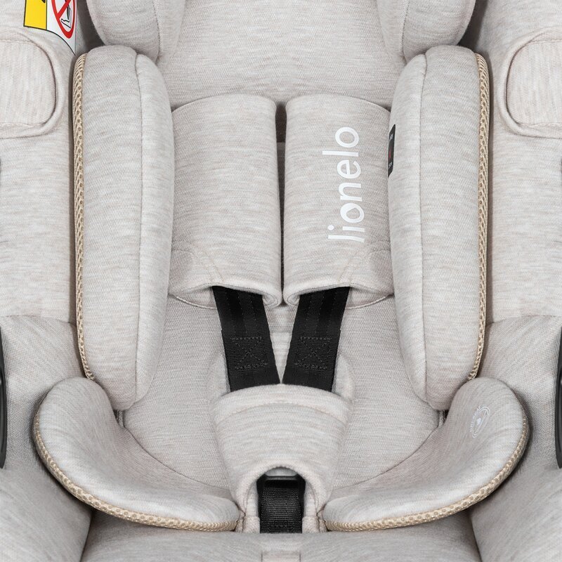 Lionelo Scoica auto Moxie Bej i-Size include baza rotativa 360 cu picior de fixare 40-87 cm tetiera reglabila intarita cu spuma de memorie carcasa ventilata protectie avansata conform R129