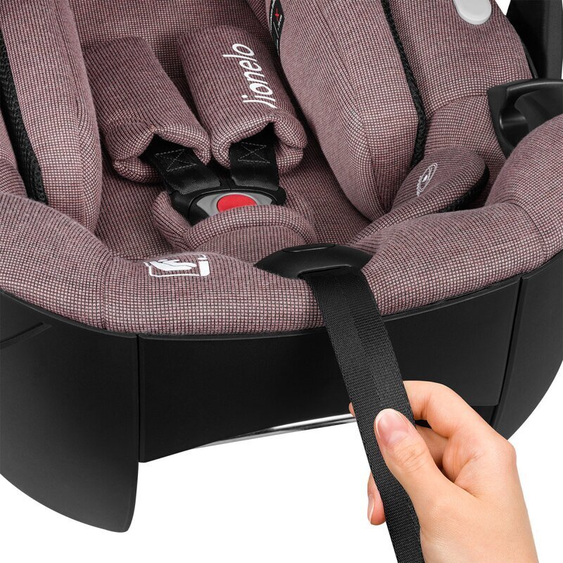 Lionelo Scoica auto Moxie Mov i-Size 40-87 cm tetiera reglabila intarita cu spuma de memorie carcasa ventilata din bambus protectie avansata conform cu R129