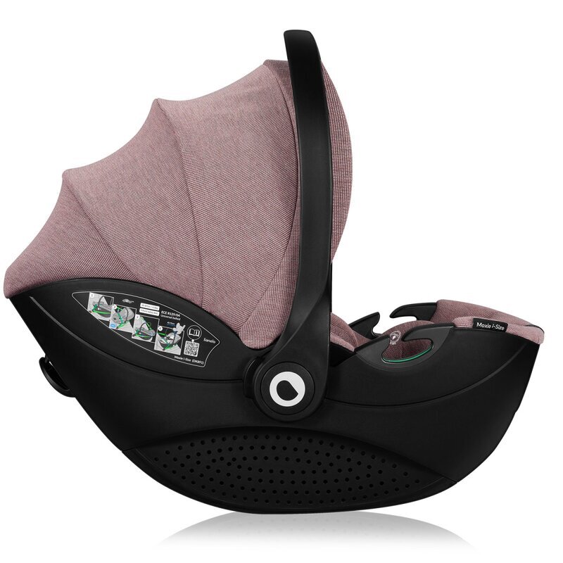 Lionelo Scoica auto Moxie Mov i-Size include baza rotativa 360 cu picior de fixare 40-87 cm tetiera reglabila intarita cu spuma de memorie carcasa ventilata din bambus protectie avansata conform R129