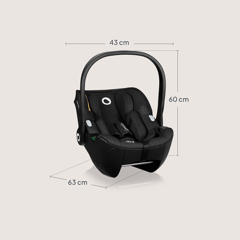 Lionelo Scoica auto Moxie Negru i-Size 40-87 cm tetiera reglabila intarita cu spuma de memorie carcasa ventilata protectie avansata conform cu R129