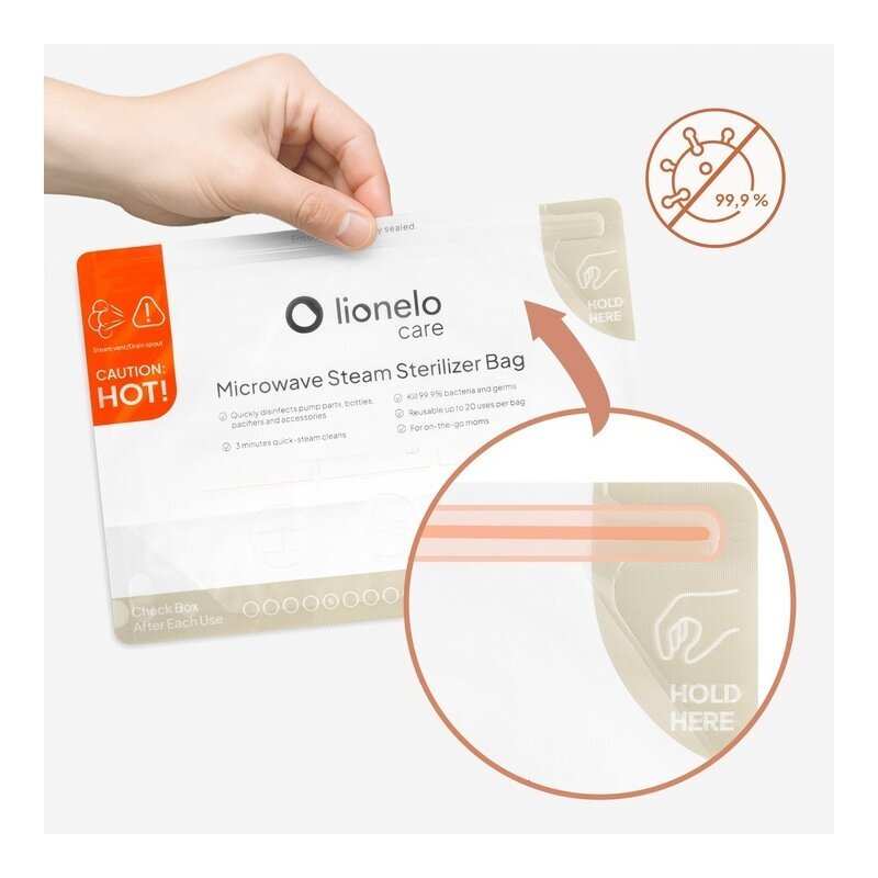 Lionelo Set 16 pungi pentru sterilizare Thermbag reutilizabile 21x29 cm