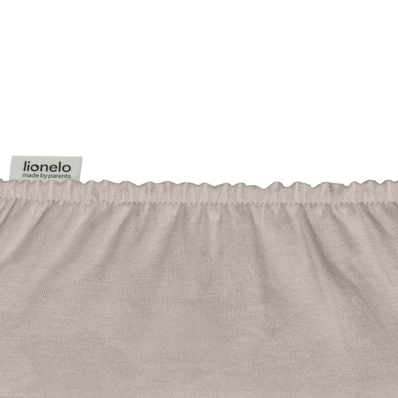 Lionelo Set 2 cearceafuri cu elastic AlbBej 120x60 cm din bambus