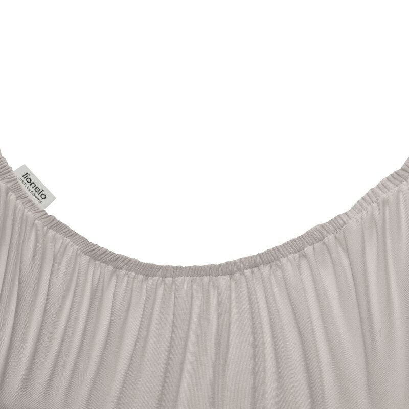 Lionelo Set 2 cearceafuri cu elastic AlbBej 70x28 cm pentru landouri si patutul co-sleeper Malin din bambus