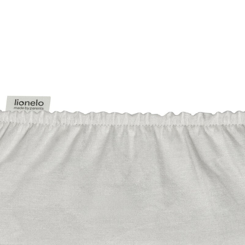Lionelo Set 2 cearceafuri cu elastic AlbGri 120x60 cm din bambus