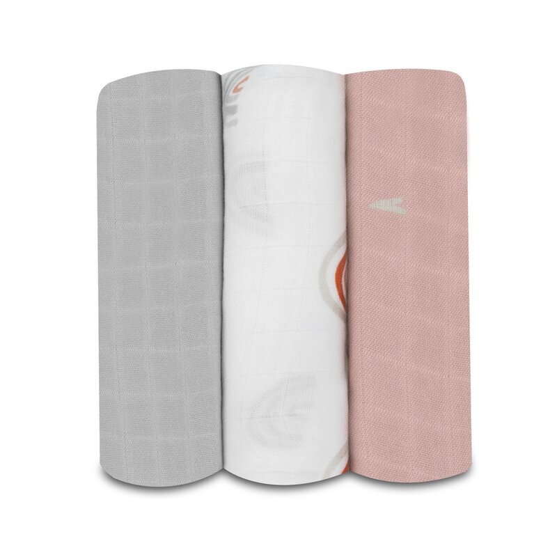 Lionelo Set 3 scutece multifunctionale Rainbow din bambus 70x70 cm multicolor