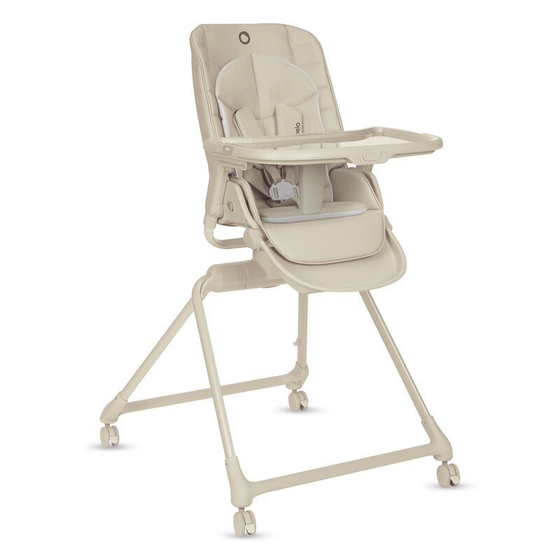 Lionelo Set multifunctional cu patut sezlong si scaun de masa Maddie Bej functie 360 pliere rapida roti incluse reglaj pentru sezut si suportul de picioare husa detasabila 0-36 luni pana la 15 kg