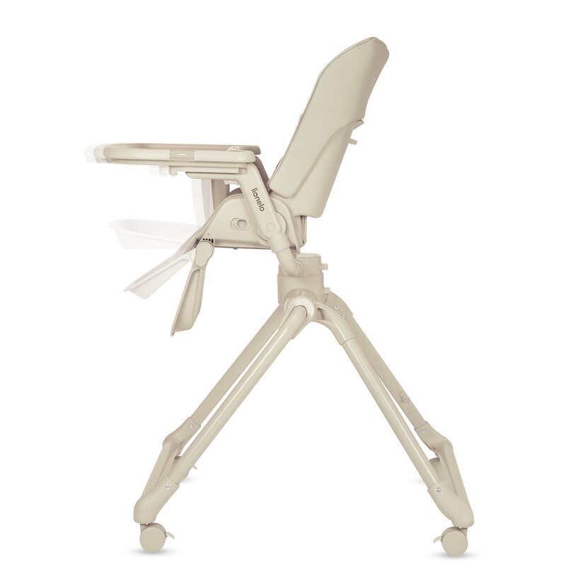 Lionelo Set multifunctional cu patut sezlong si scaun de masa Maddie Bej functie 360 pliere rapida roti incluse reglaj pentru sezut si suportul de picioare husa detasabila 0-36 luni pana la 15 kg