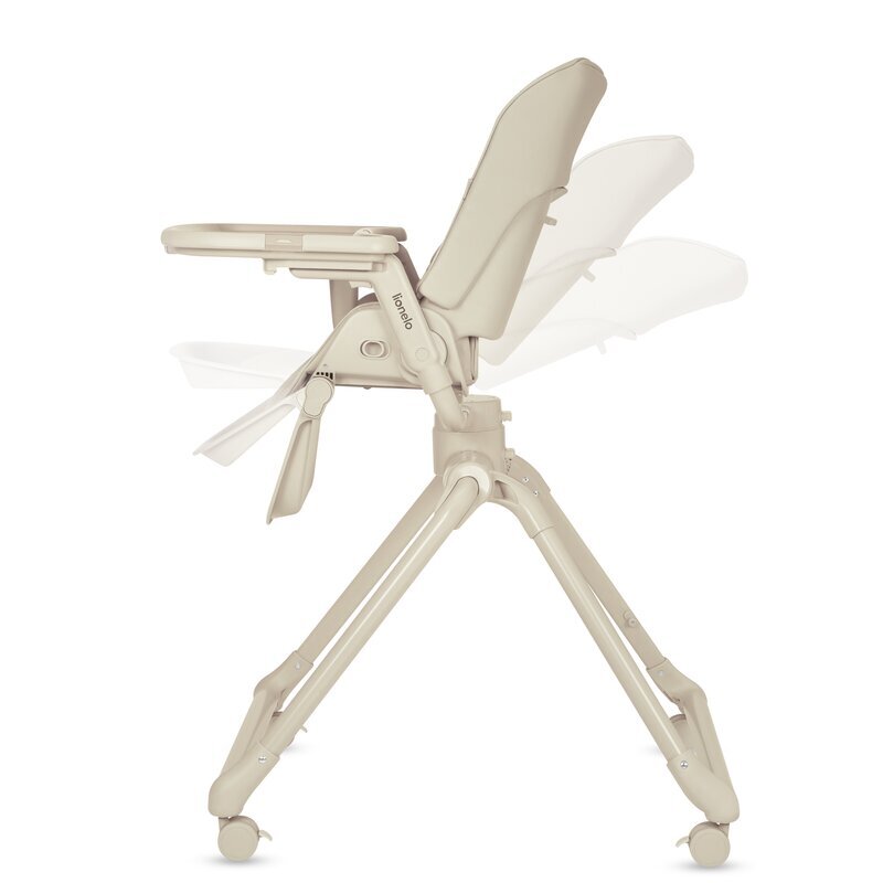 Lionelo Set multifunctional cu patut sezlong si scaun de masa Maddie Bej functie 360 pliere rapida roti incluse reglaj pentru sezut si suportul de picioare husa detasabila 0-36 luni pana la 15 kg