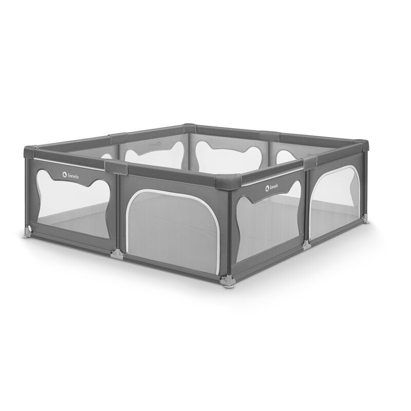 Lionelo Tarc de joaca copii Willow XL 180x200 cm pliere compacta gri