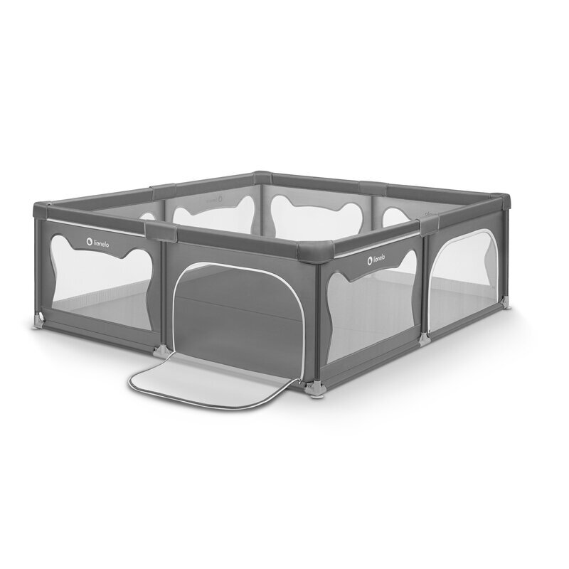 Lionelo Tarc de joaca copii Willow XL 180x200 cm pliere compacta gri