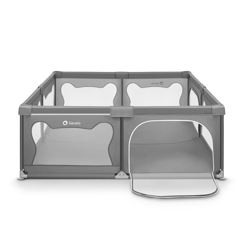 Lionelo Tarc de joaca copii Willow XL 180x200 cm pliere compacta gri