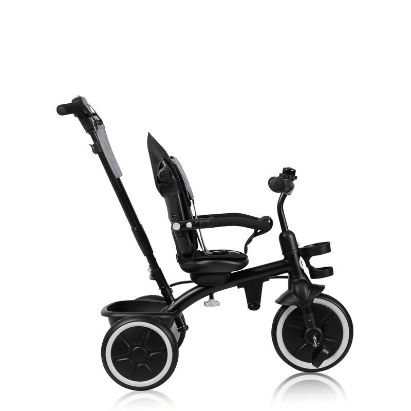 Lionelo Tricicleta pentru copii Berry Gri 2 in 1 multifunctionala rotire 360 grade functie de roata libera utilizare pana la 5 ani constructie din otel conform cu standardul EN71