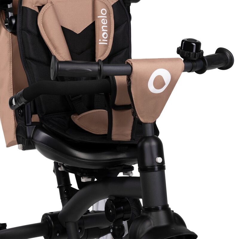 Lionelo Tricicleta pentru copii Tris Plus Bej Ultrapliabila Multifunctionala Pana la 25 kg Inclinare spatar in fata si in spate Suport picioare Control al directiei Scaun reversibil Rotire 360 grade Conform cu EN71