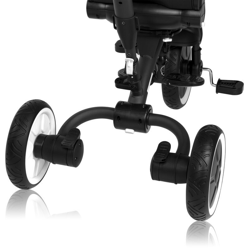 Lionelo Tricicleta pentru copii Tris Plus Gri Ultrapliabila Multifunctionala Pana la 25 kg Inclinare spatar in fata si in spate Suport picioare Control al directiei Scaun reversibil Rotire 360 grade Conform cu EN71