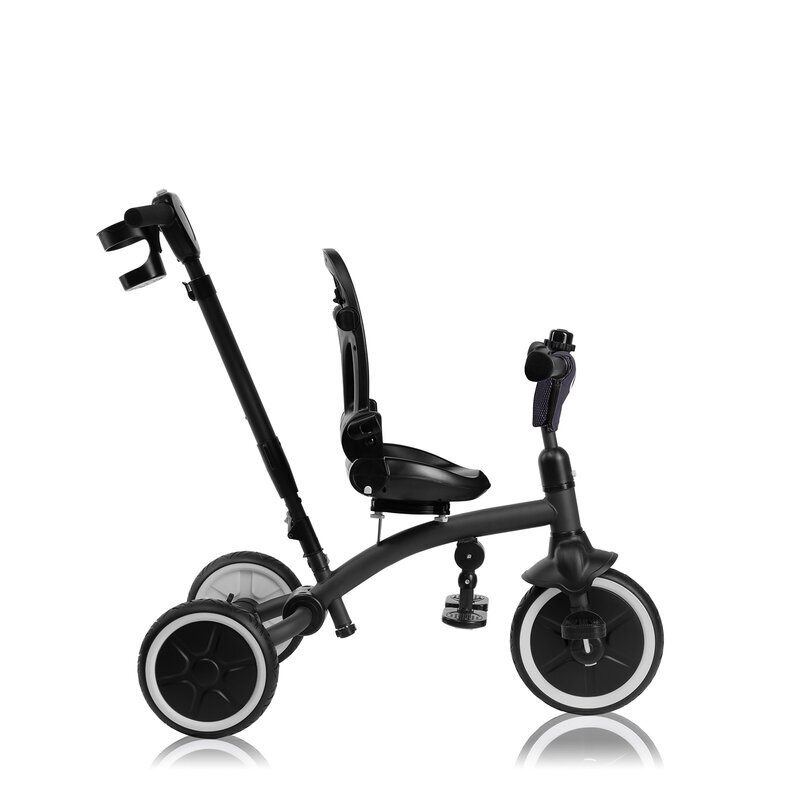 Lionelo Tricicleta pentru copii Tris Plus Gri Ultrapliabila Multifunctionala Pana la 25 kg Inclinare spatar in fata si in spate Suport picioare Control al directiei Scaun reversibil Rotire 360 grade Conform cu EN71