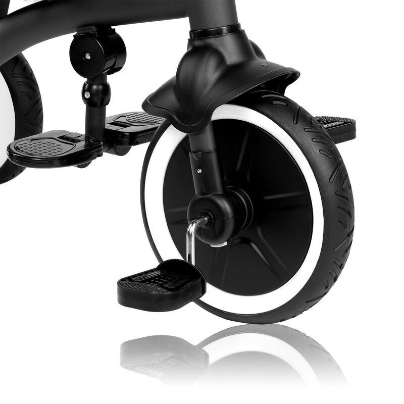 Lionelo Tricicleta pentru copii Tris Plus Gri Ultrapliabila Multifunctionala Pana la 25 kg Inclinare spatar in fata si in spate Suport picioare Control al directiei Scaun reversibil Rotire 360 grade Conform cu EN71